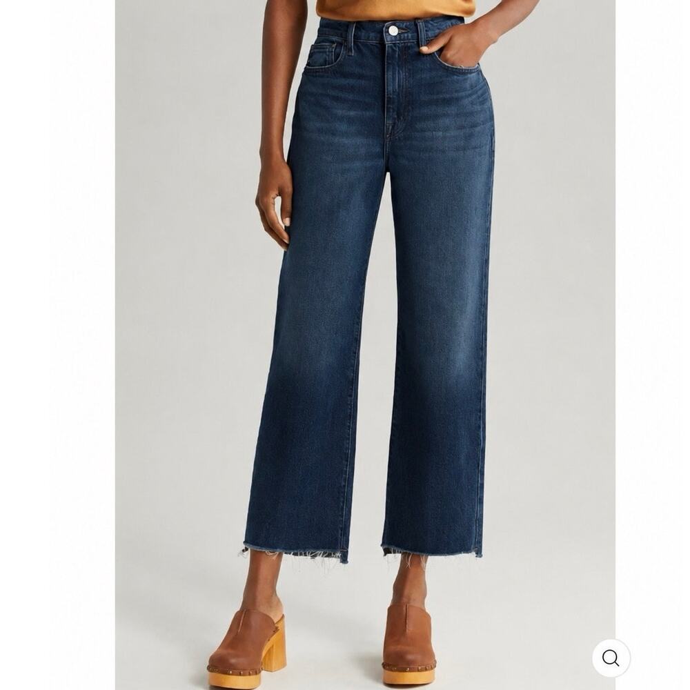 FRAME Le Jane Crop Raw Hem Jeans | Size 31